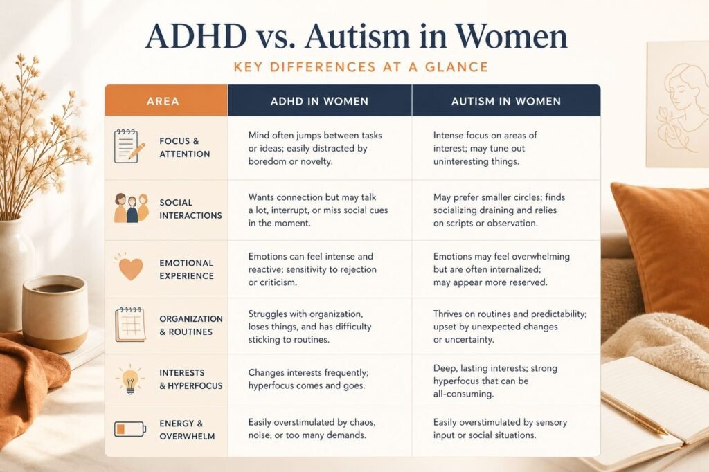 A simple, clean comparison table showing these differences in a visual format